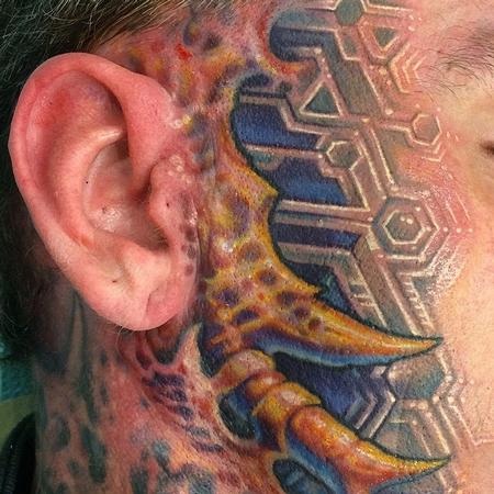 Tattoos - Biomech Face Tattoo - 144746